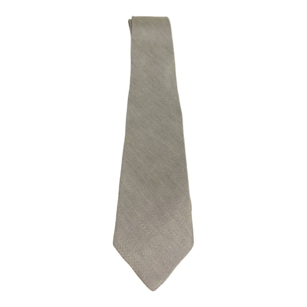 Ermenegildo Zegna gray men's silk blend tie neutral necktie classic